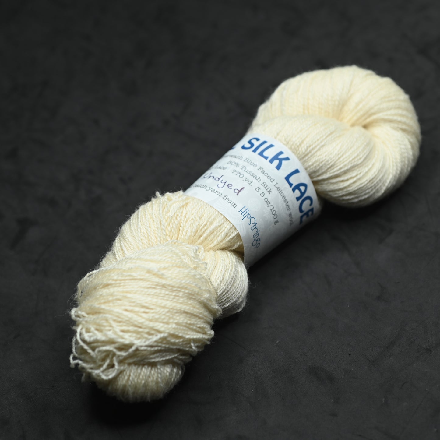 Undyed SW BFL Wool Silk Lace Yarn - 770 yd/100g