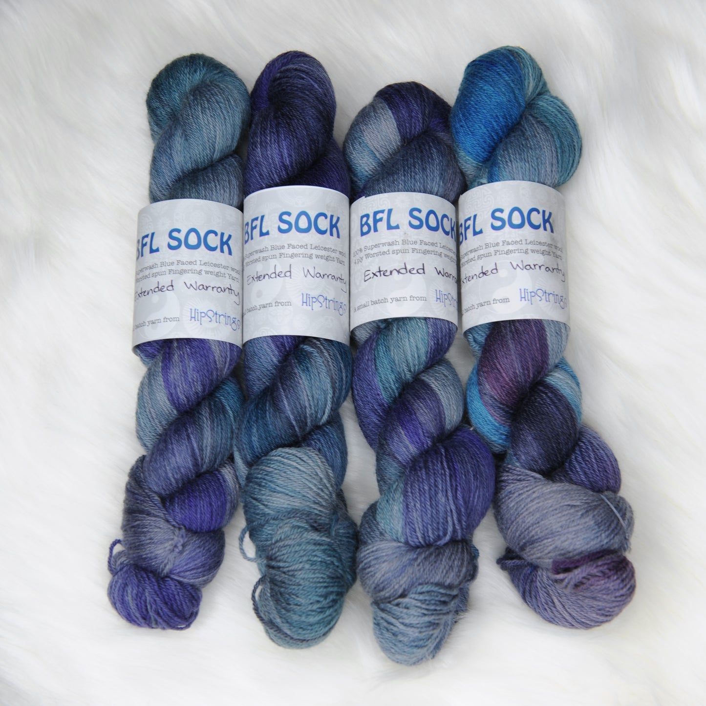 Extended Warranty on Hand Dyed SW Blue Faced Leicester Sock Yarn - 437yd/100 g