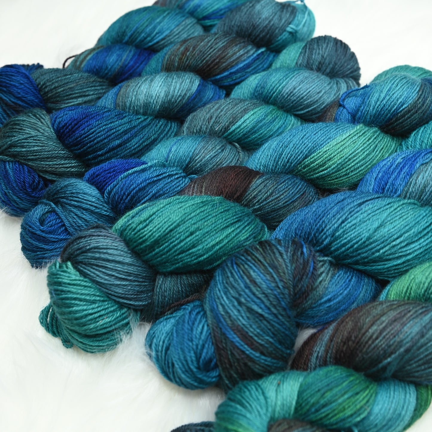 Never Going to Give You Up on Hand Dyed SW BFL Wool Sock Yarn - 437 yd