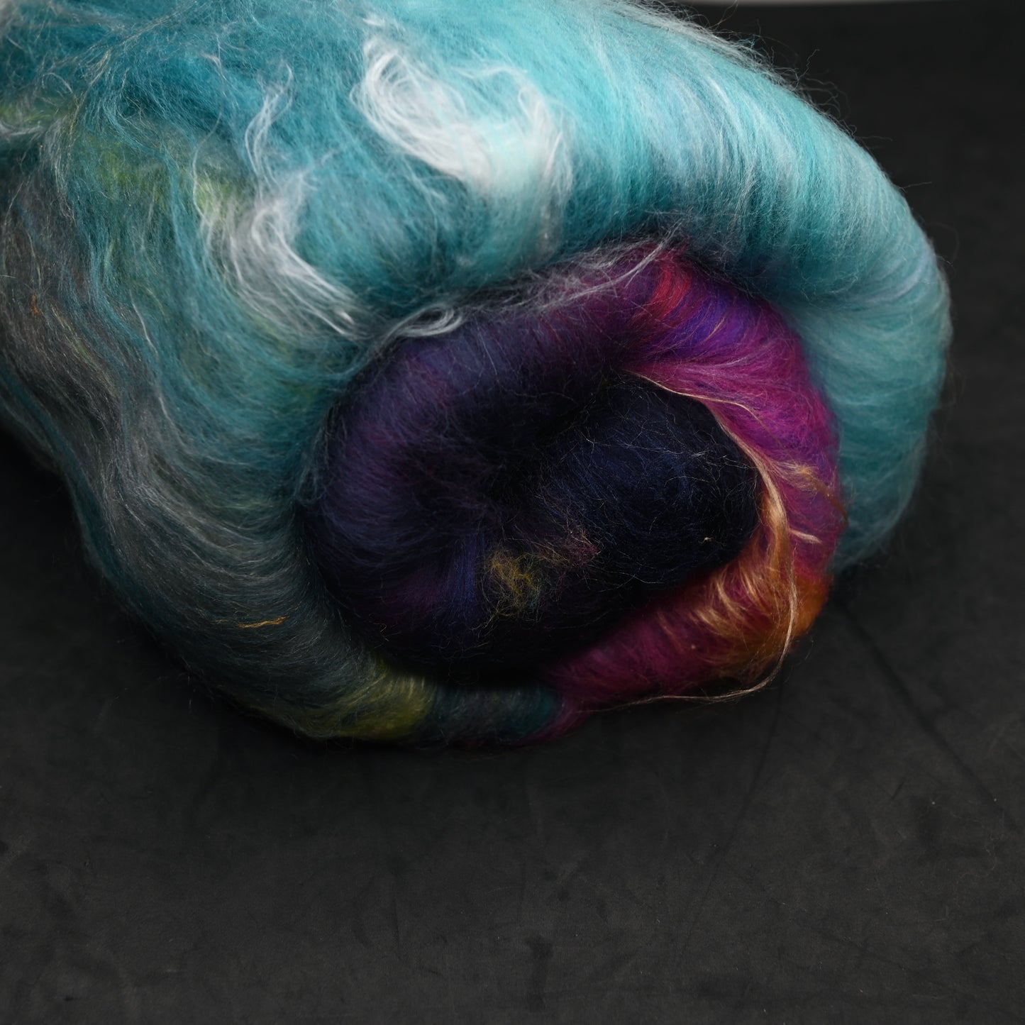 *October Exclusive* Bicycling in the Park Hand Carded Batt - Merino Cormo Bamboo Silk - 4 oz
