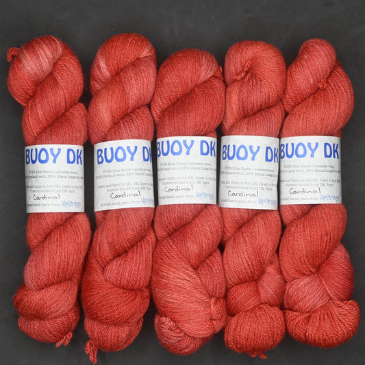 Cardinal on Buoy DK BFL/Shetland/Manx wool yarn 100 g