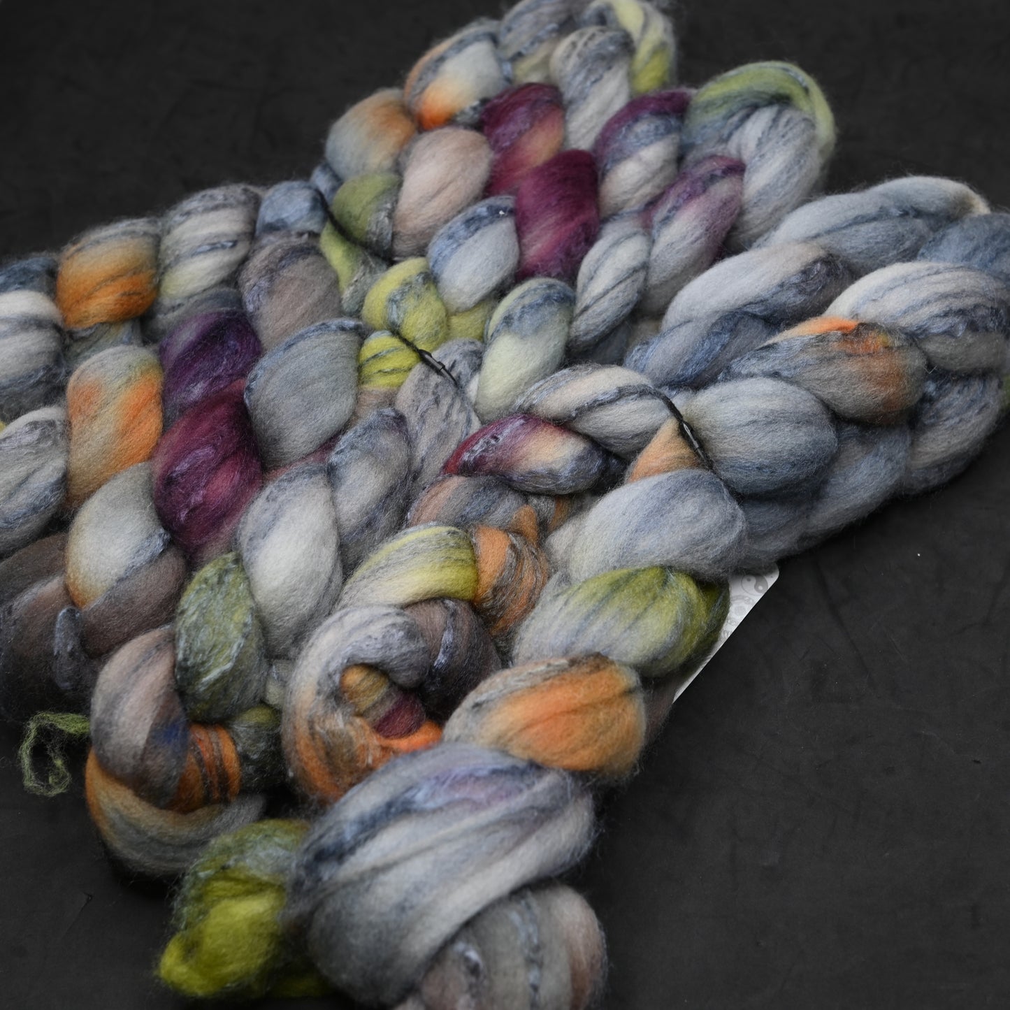 Haunted on Hand Dyed 80/20 Cormo Wool Tussah Silk Combed Top - 4 oz