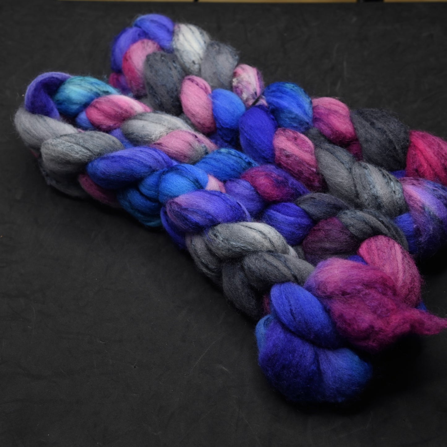 They Make Up Everything on Hand Dyed 80/20 Cormo Wool Tussah Silk Combed Top - 4 oz
