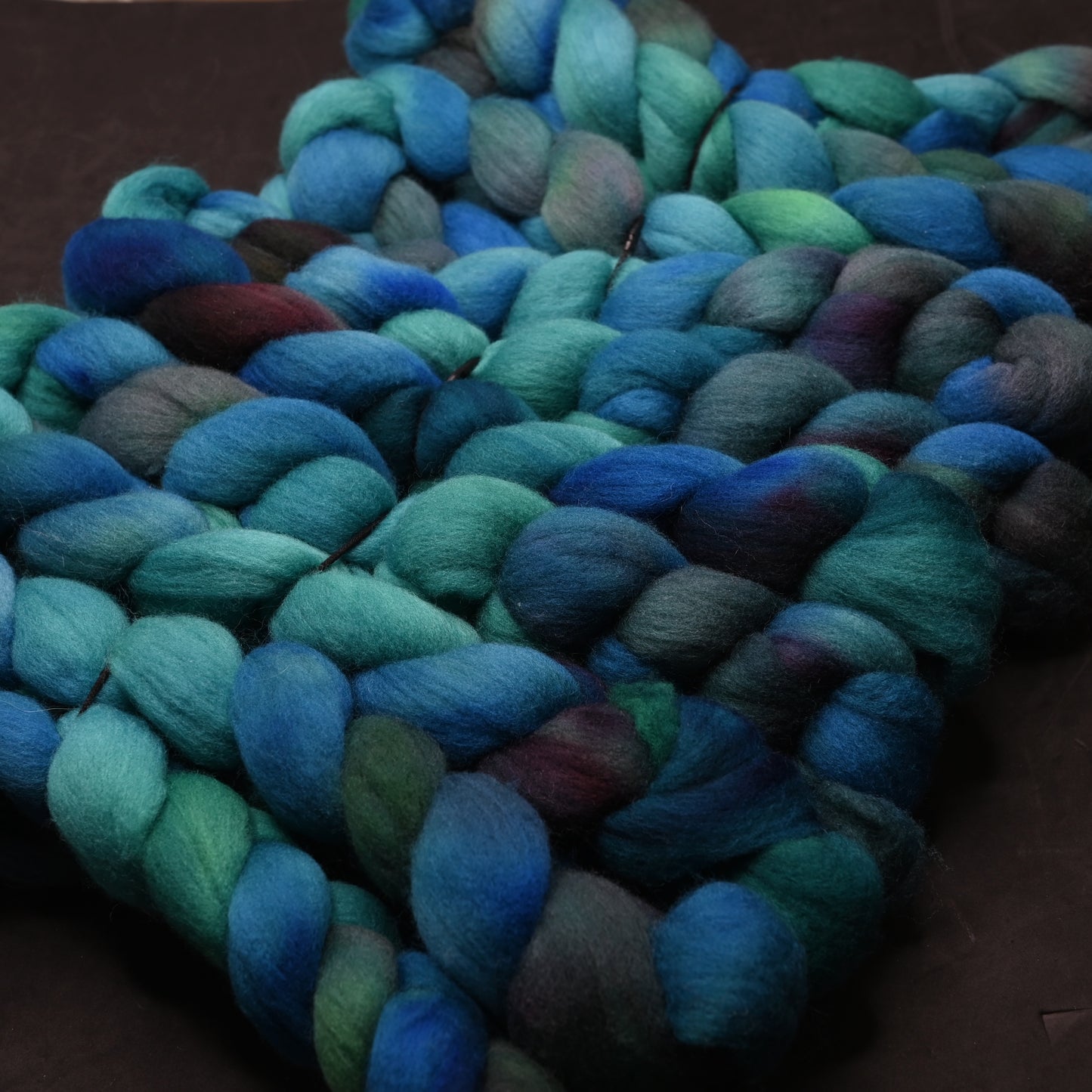 Never Going to Give You Up on Hand Dyed Cormo Wool Combed Top - 4 oz