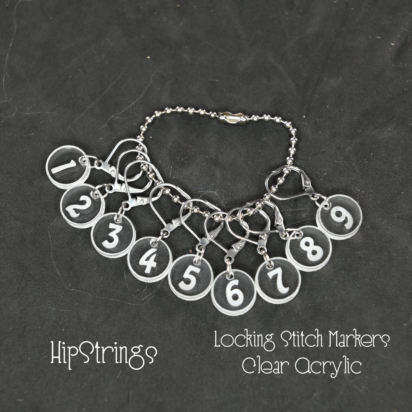 Counting by 1s Locking Stitch Markers - Set of 9