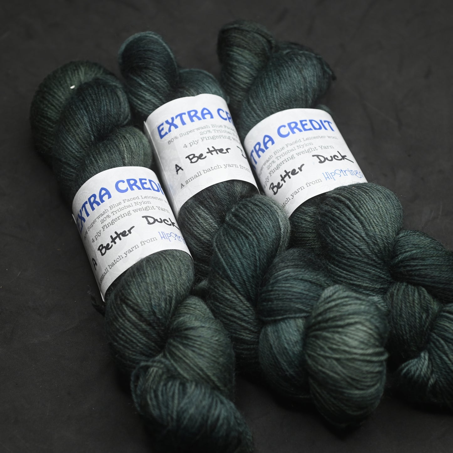 A Better Duck on Hand Dyed Extra Credit SW BFL Nylon Sock yarn - 437 yd/100g