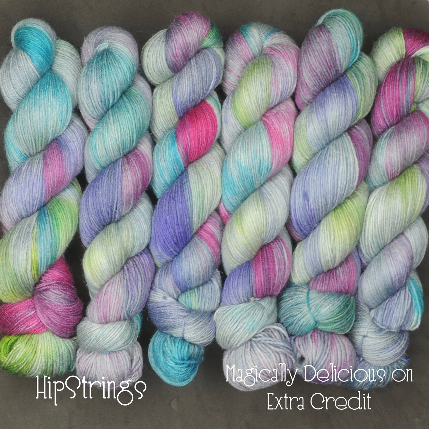Magically Delicious on Hand Dyed Extra Credit SW BFL Nylon Sock yarn - 437 yd/100g