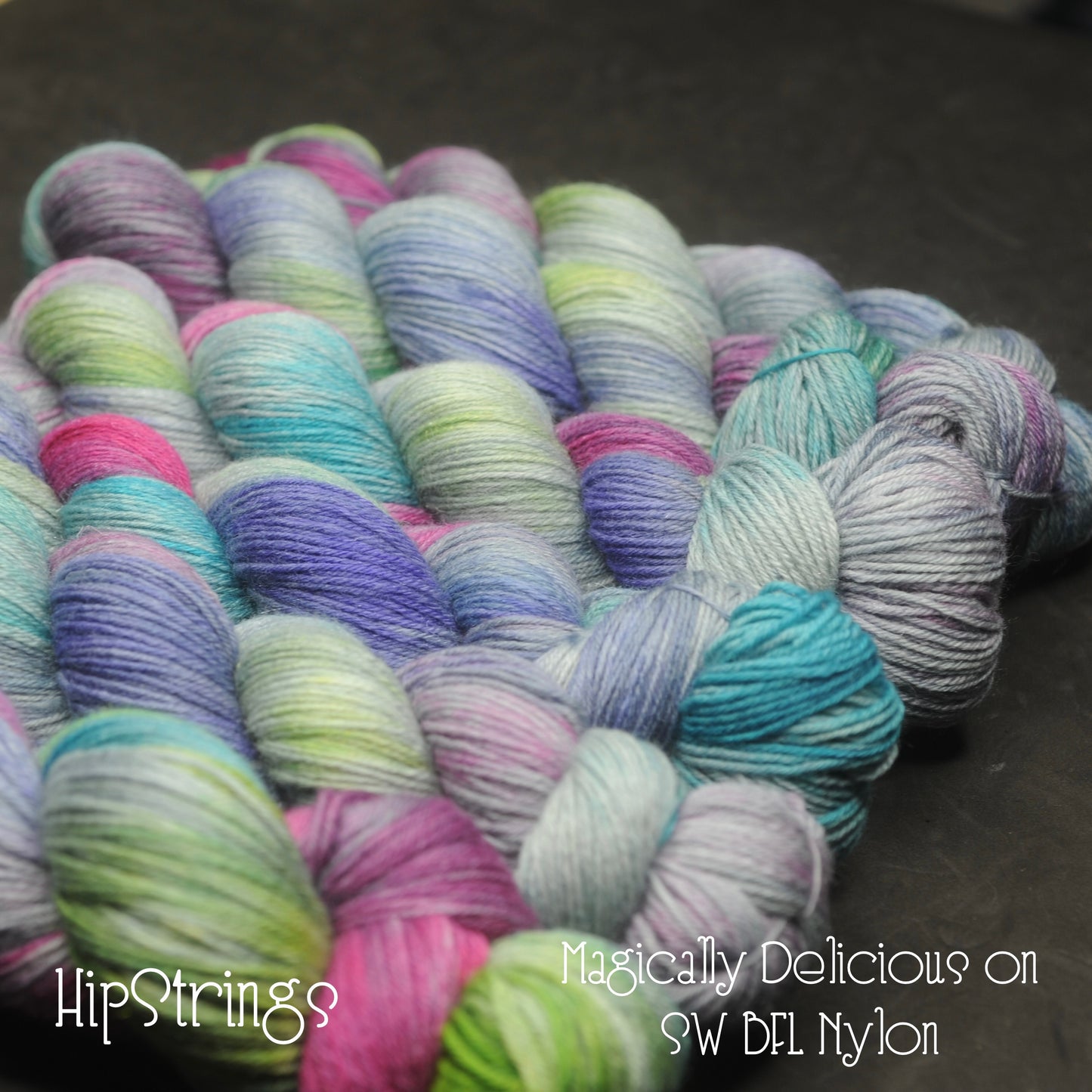 Magically Delicious on Hand Dyed Extra Credit SW BFL Nylon Sock yarn - 437 yd/100g