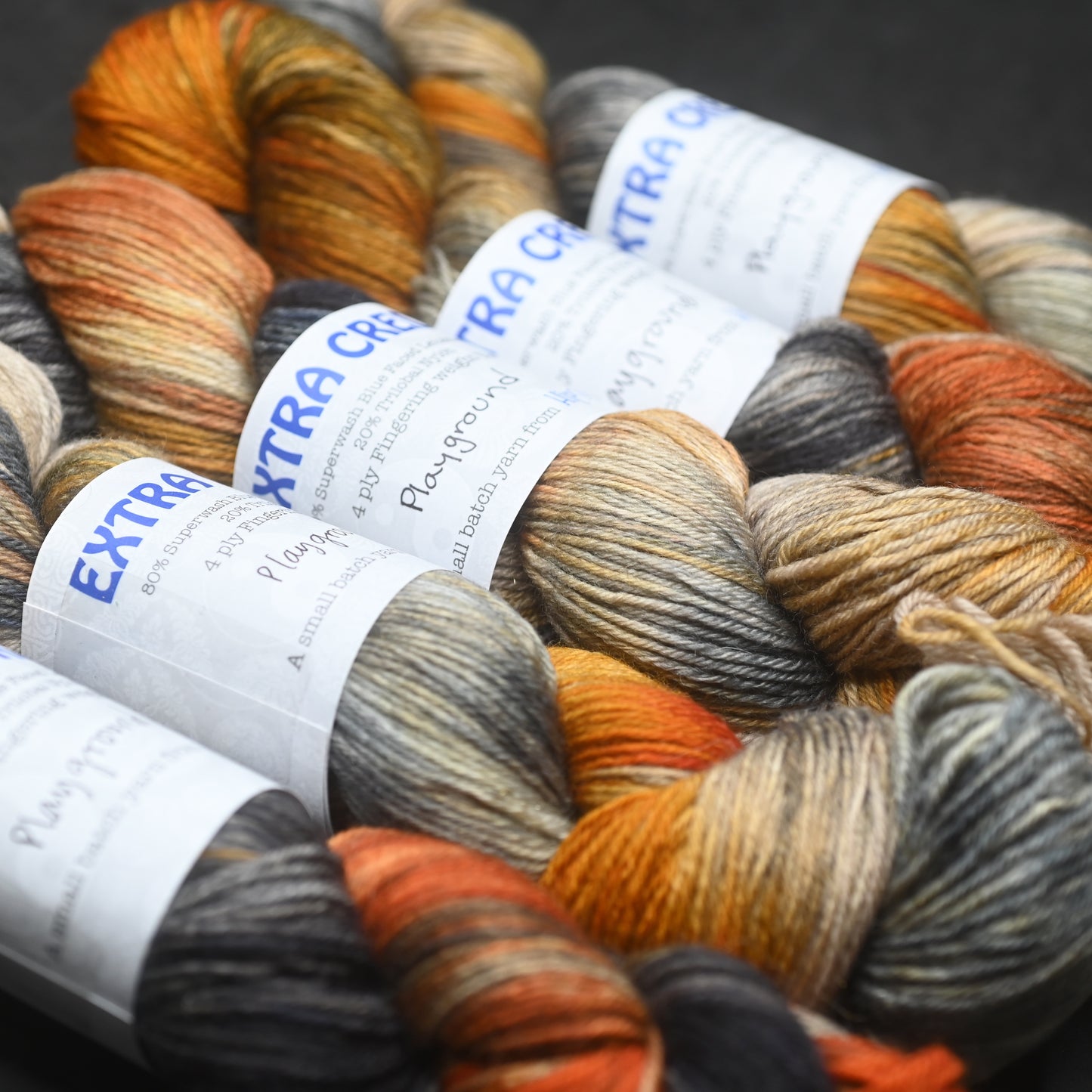 Playground on Hand Dyed Extra Credit SW BFL Nylon Sock yarn - 437 yd/100g