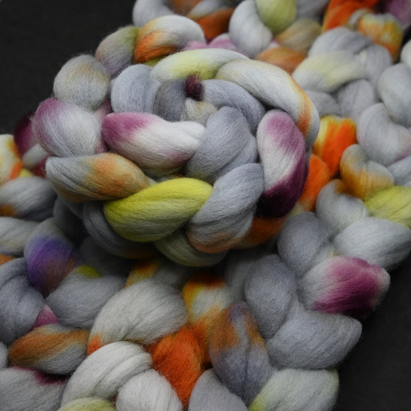 Haunted on Hand Dyed Falkland Wool Combed Top - 4 oz