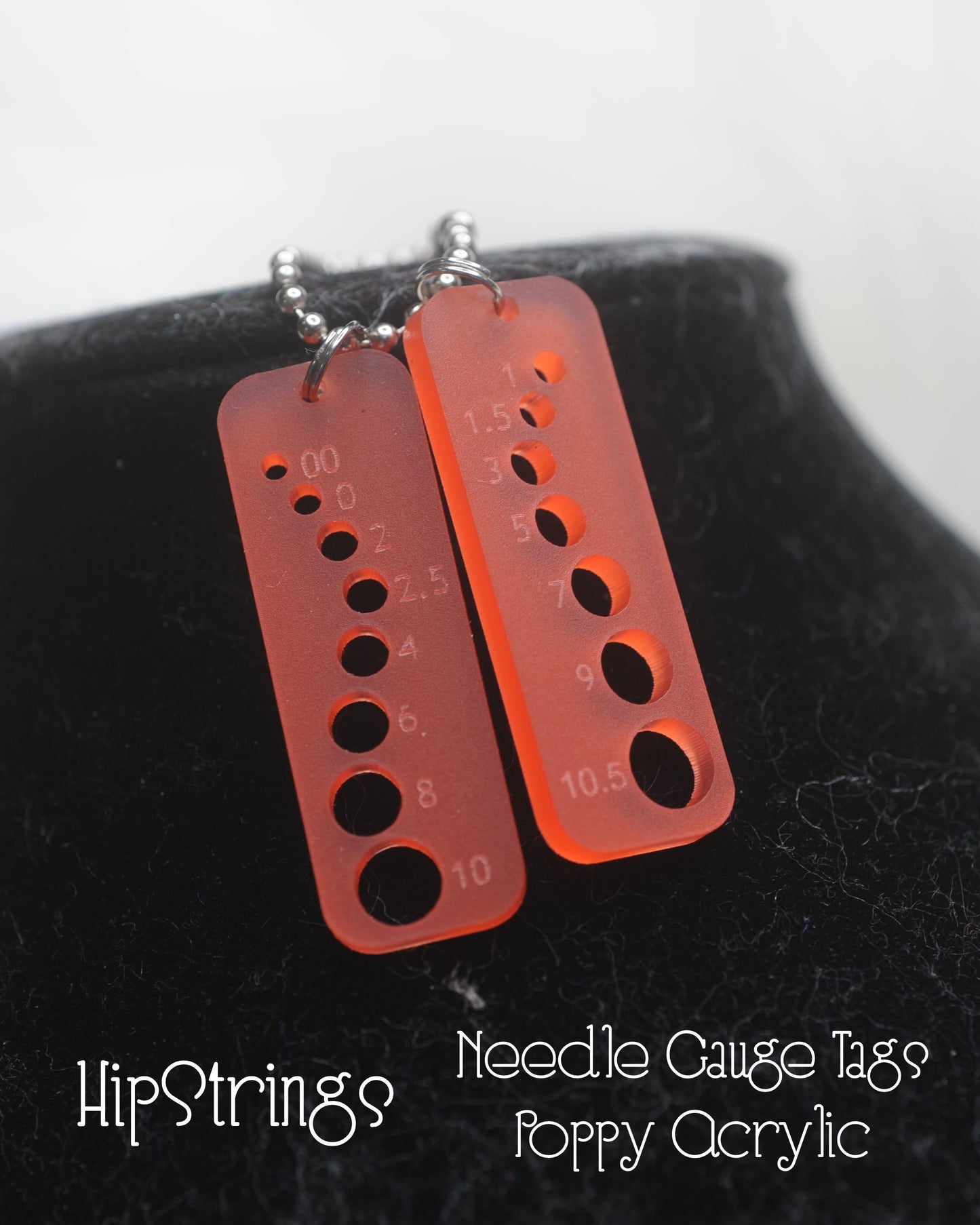 Needle Gauge Tags - Acrylic and Wood