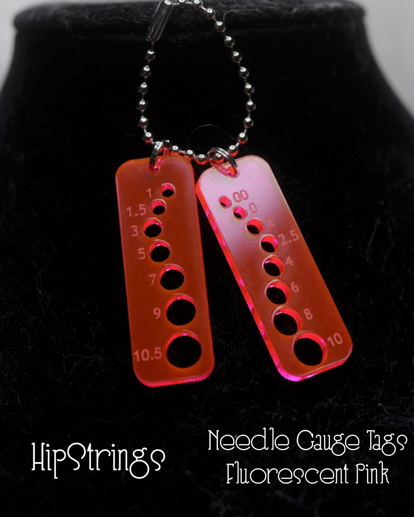 Needle Gauge Tags - Acrylic and Wood