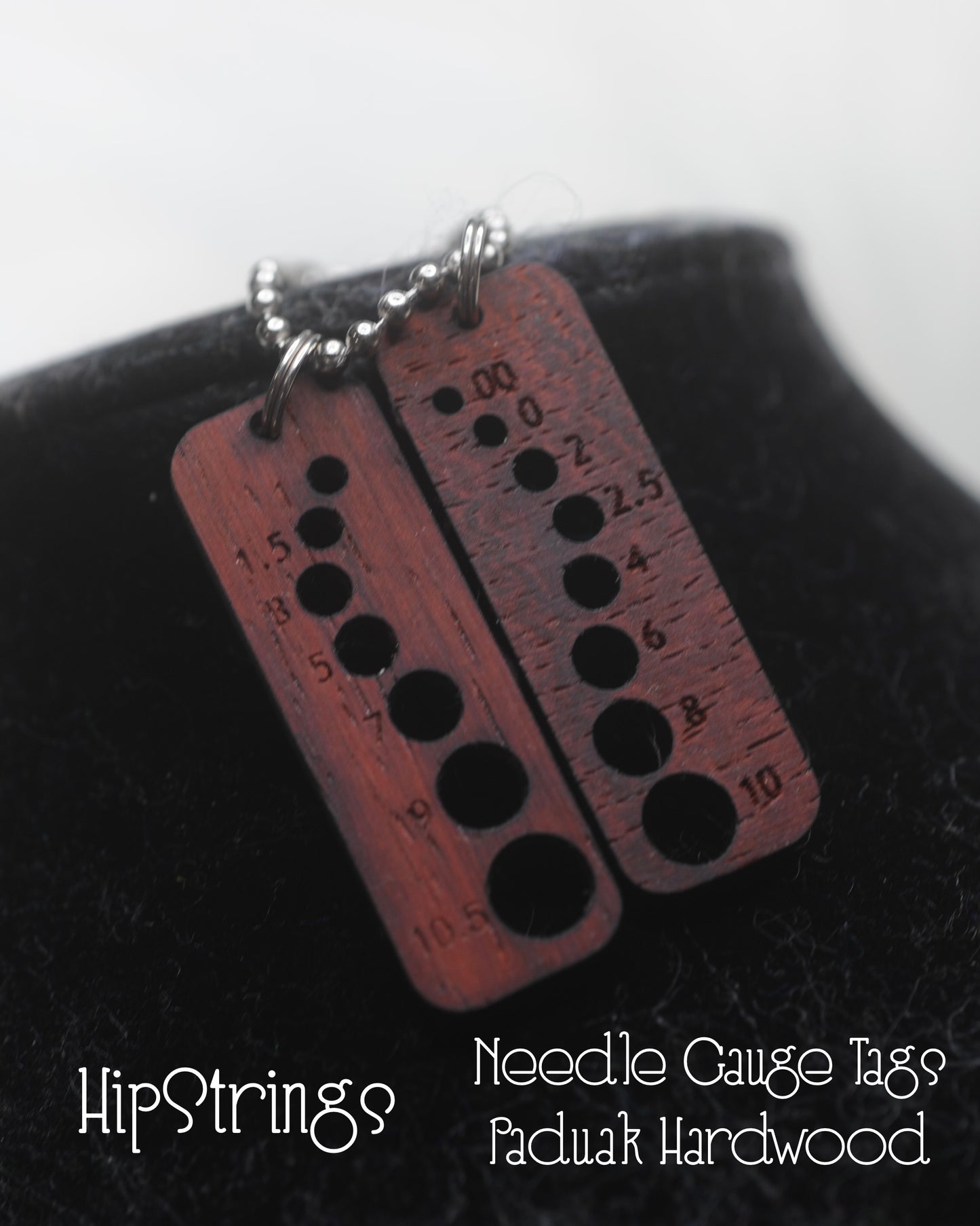 Needle Gauge Tags - Acrylic and Wood