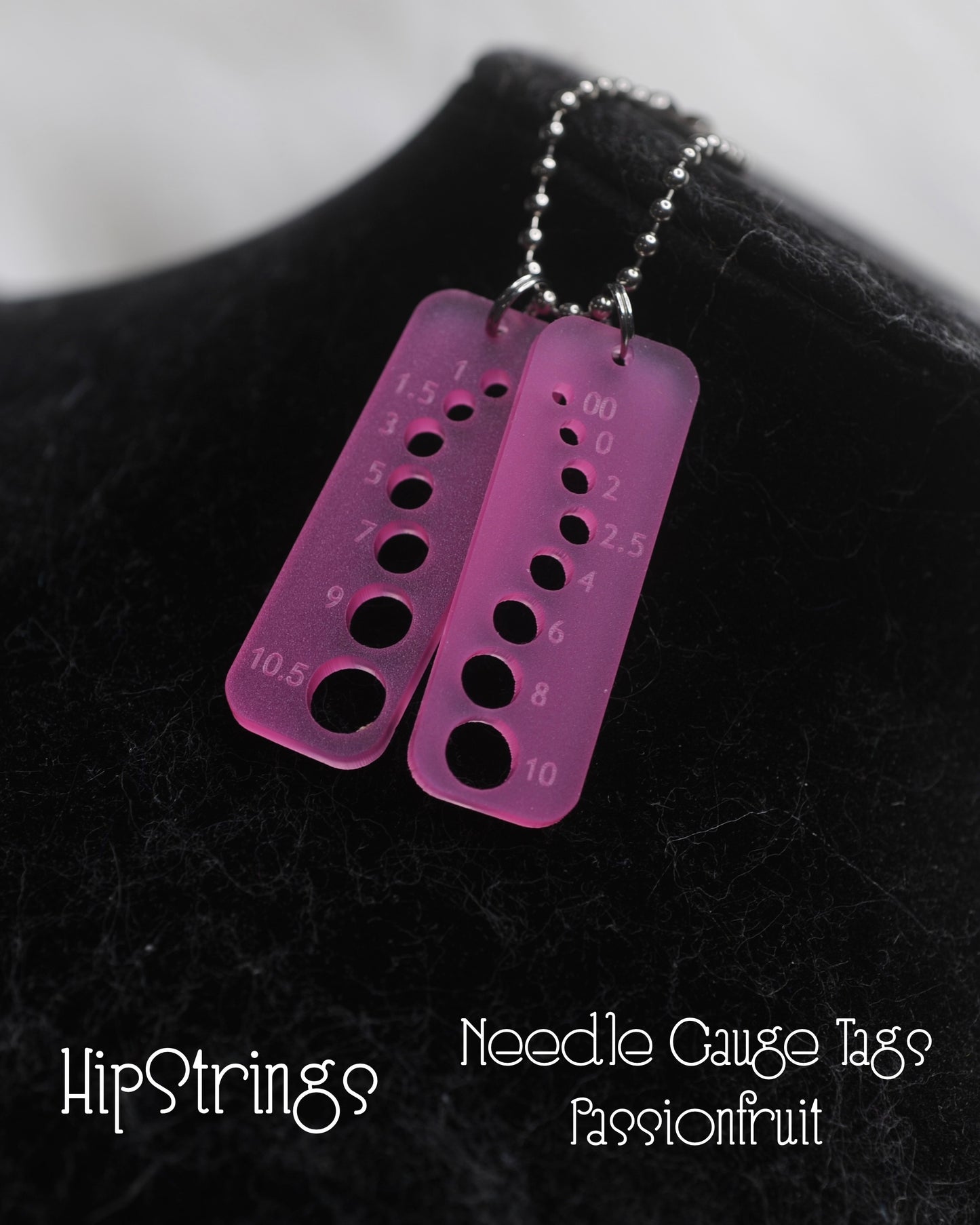 Needle Gauge Tags - Acrylic and Wood