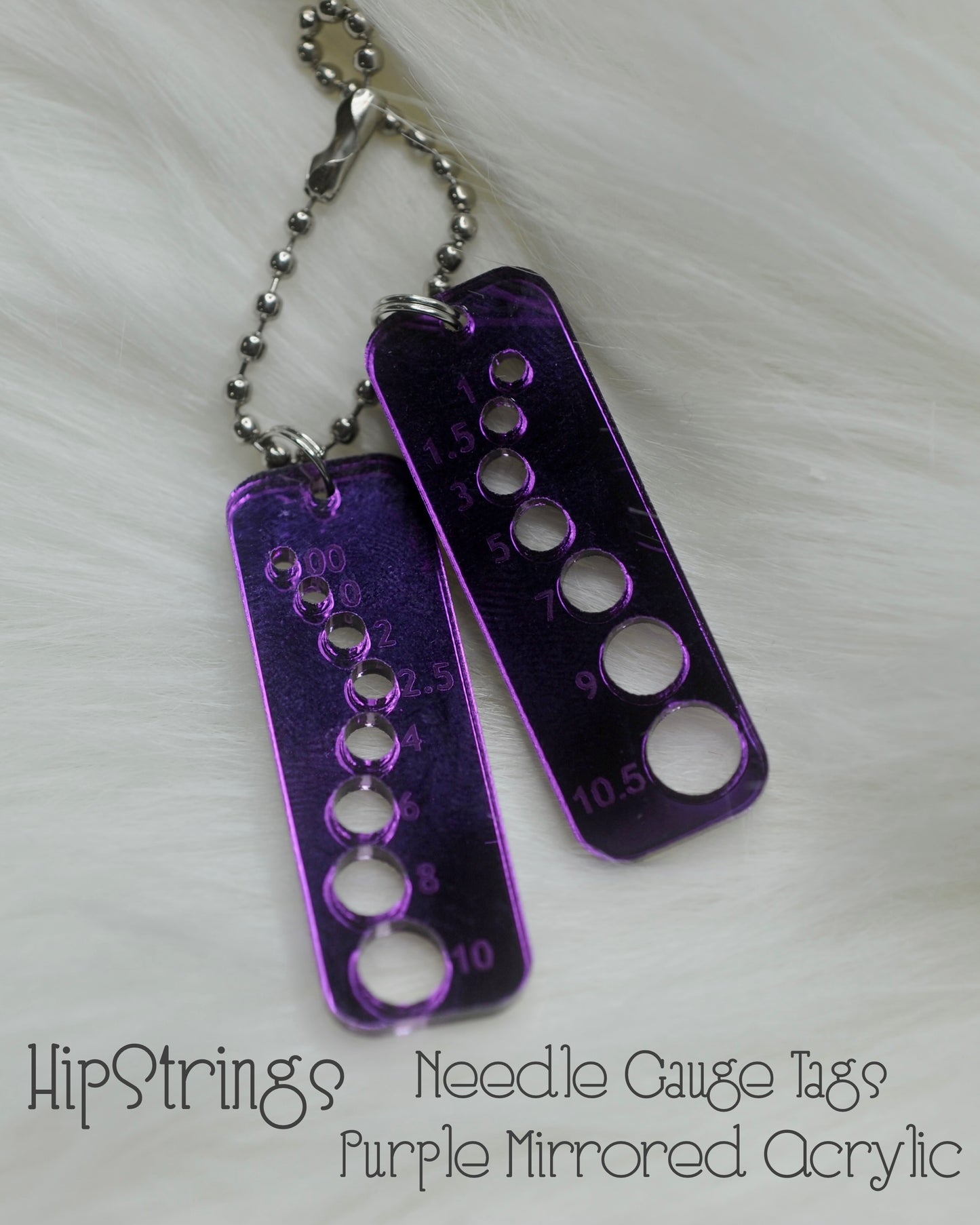 Needle Gauge Tags - Acrylic and Wood