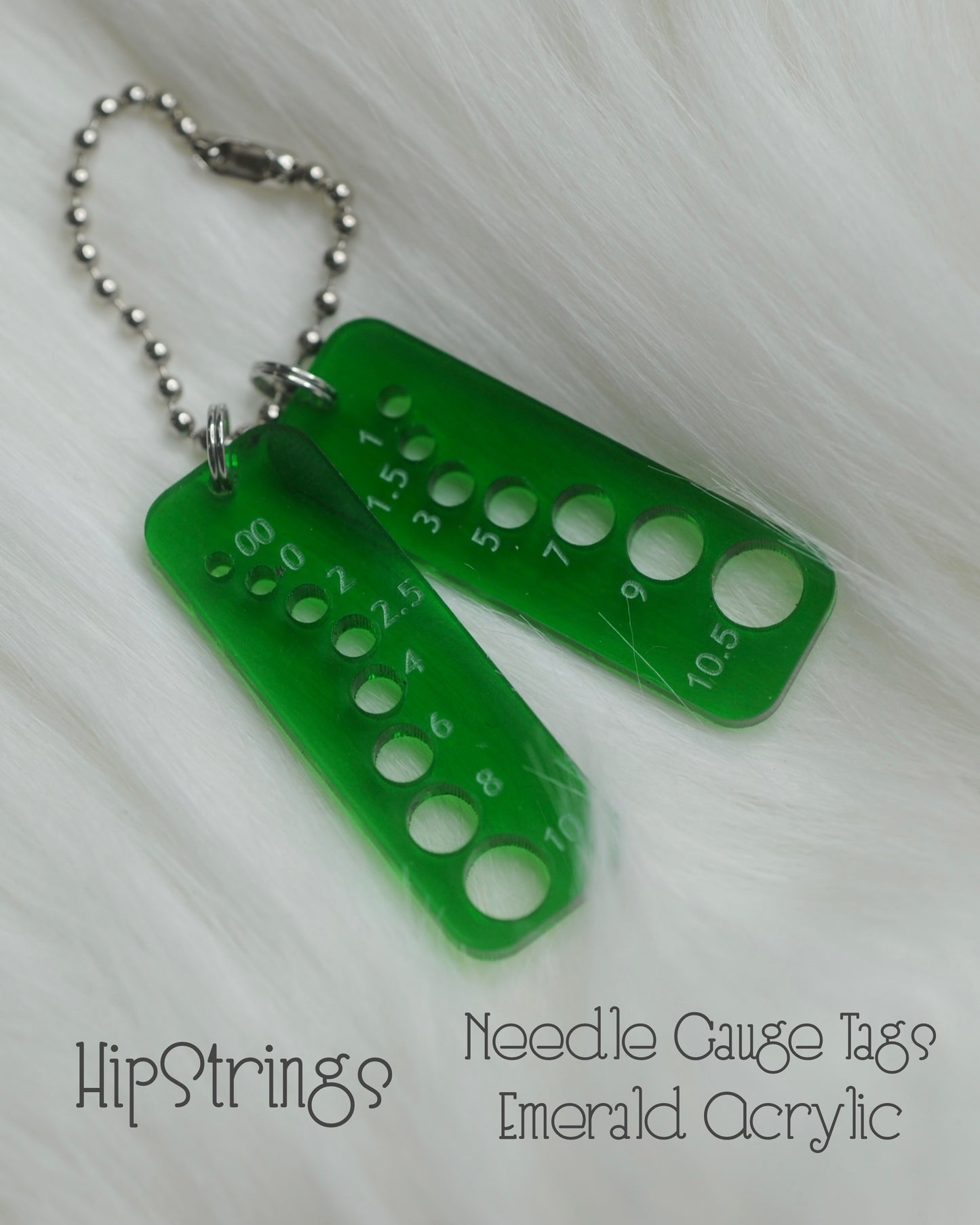 Needle Gauge Tags - Acrylic and Wood