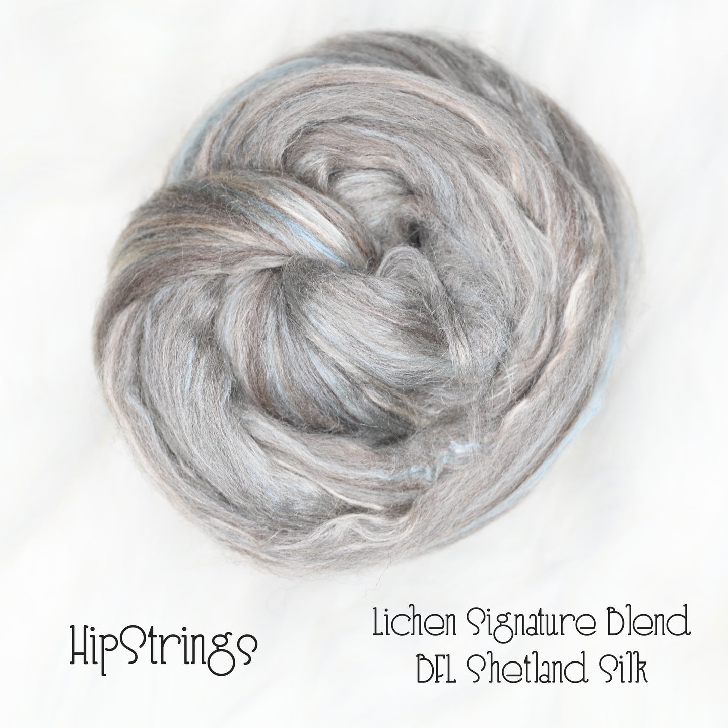 Lichen BFL Shetland Silk Signature Blend Combed Top - 4 oz