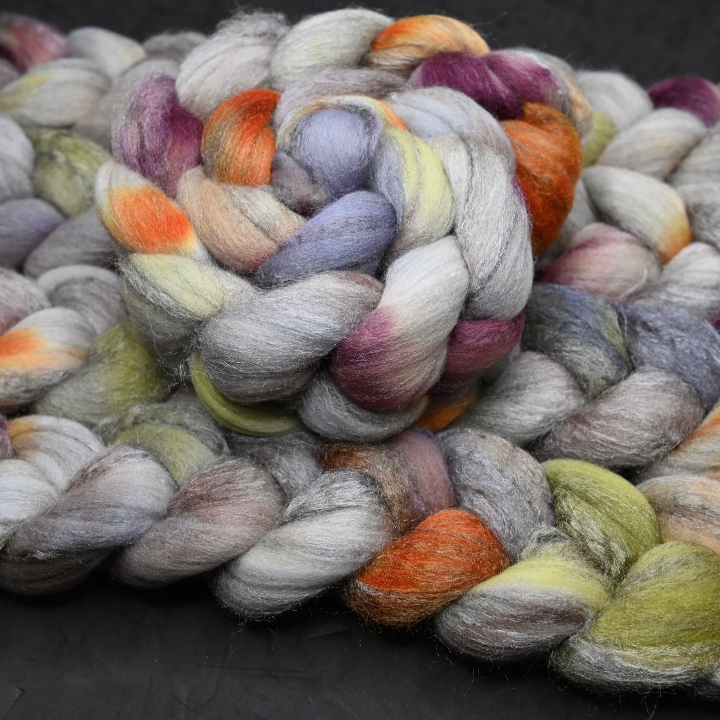Haunted on Hand Dyed Merino Yak Silk Combed Top - 4 oz