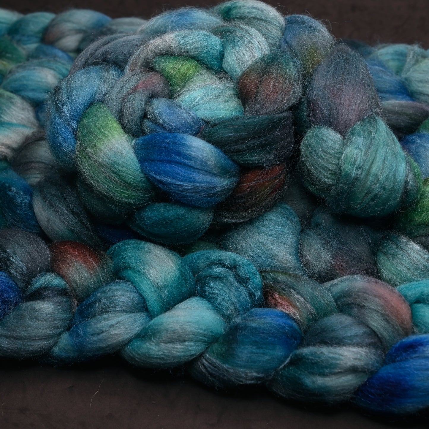 Never Going to Give You Up on Hand Dyed Merino Yak Silk Combed Top - 4 oz