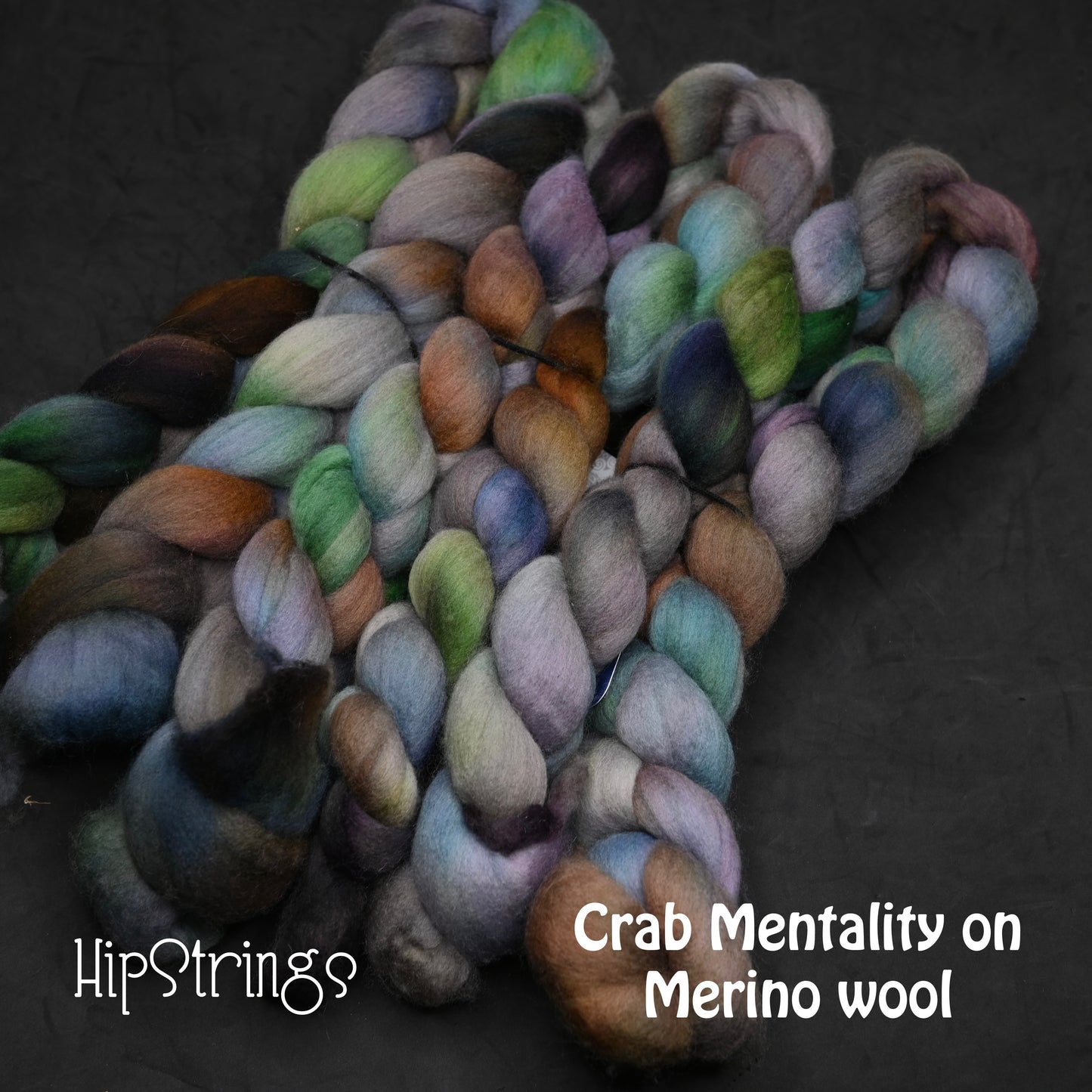 Crab Mentality on Hand Dyed Merino Wool Combed Top - 4 oz