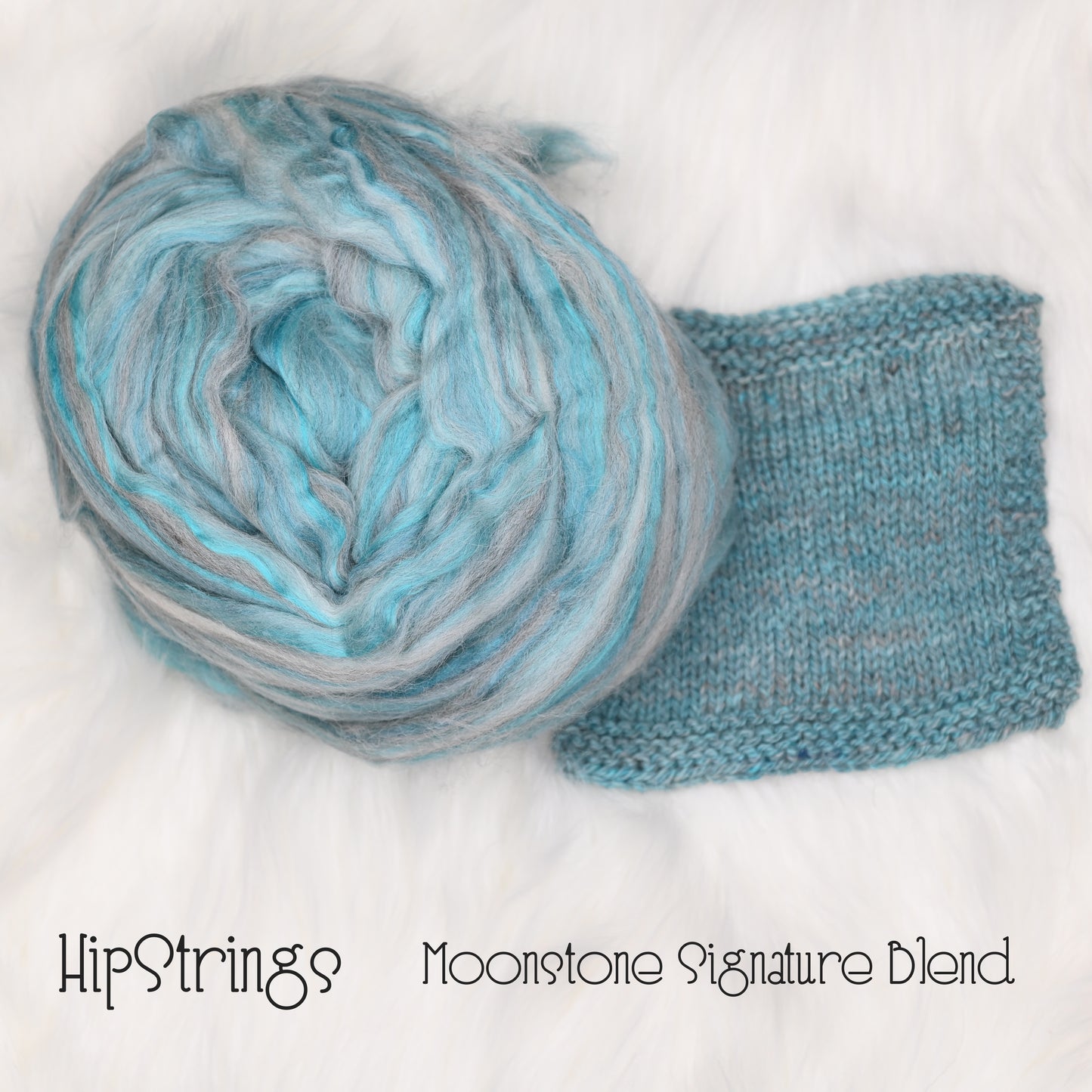 Moonstone Merino Alpaca Bamboo Silk Custom Blended Top - 4 oz