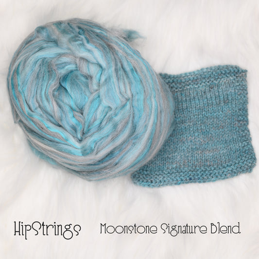 Moonstone Merino Alpaca Bamboo Silk Custom Blended Top - 4 oz