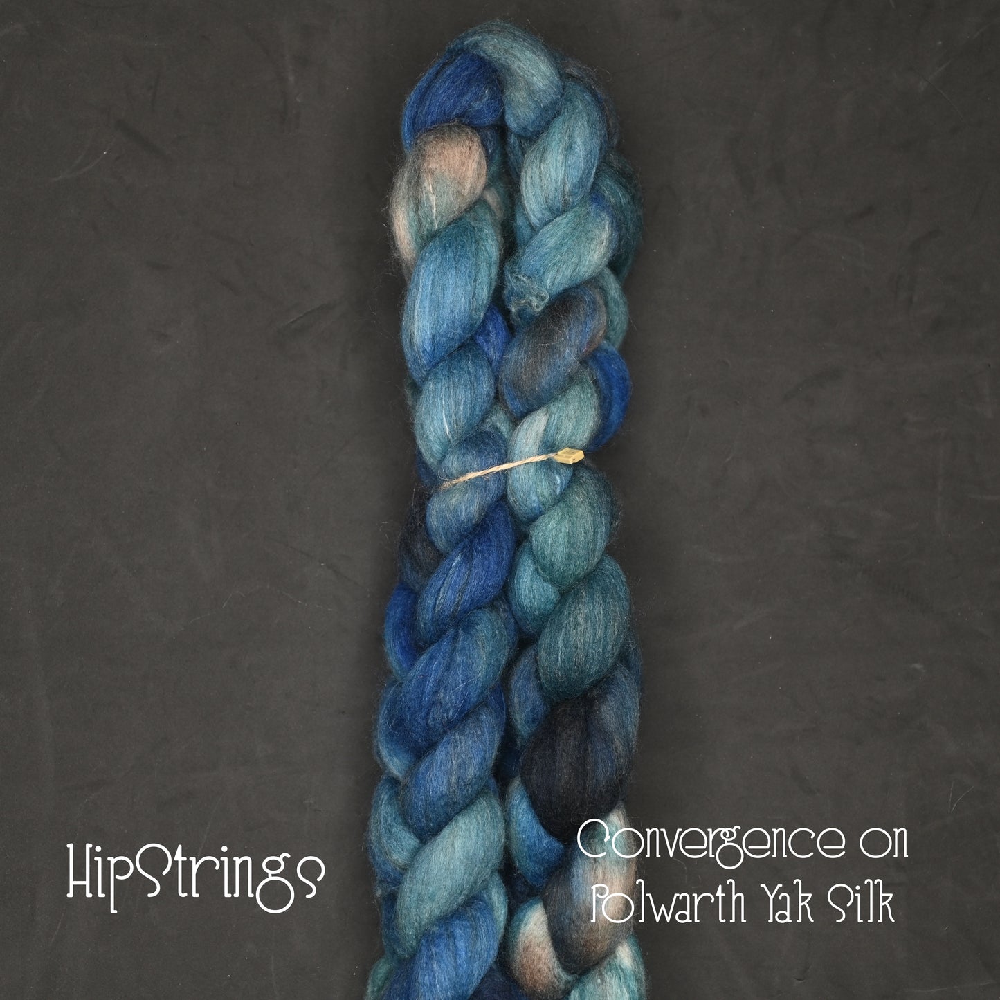Convergence on Hand Dyed Polwarth Wool Yak Silk Combed Top - 4 oz
