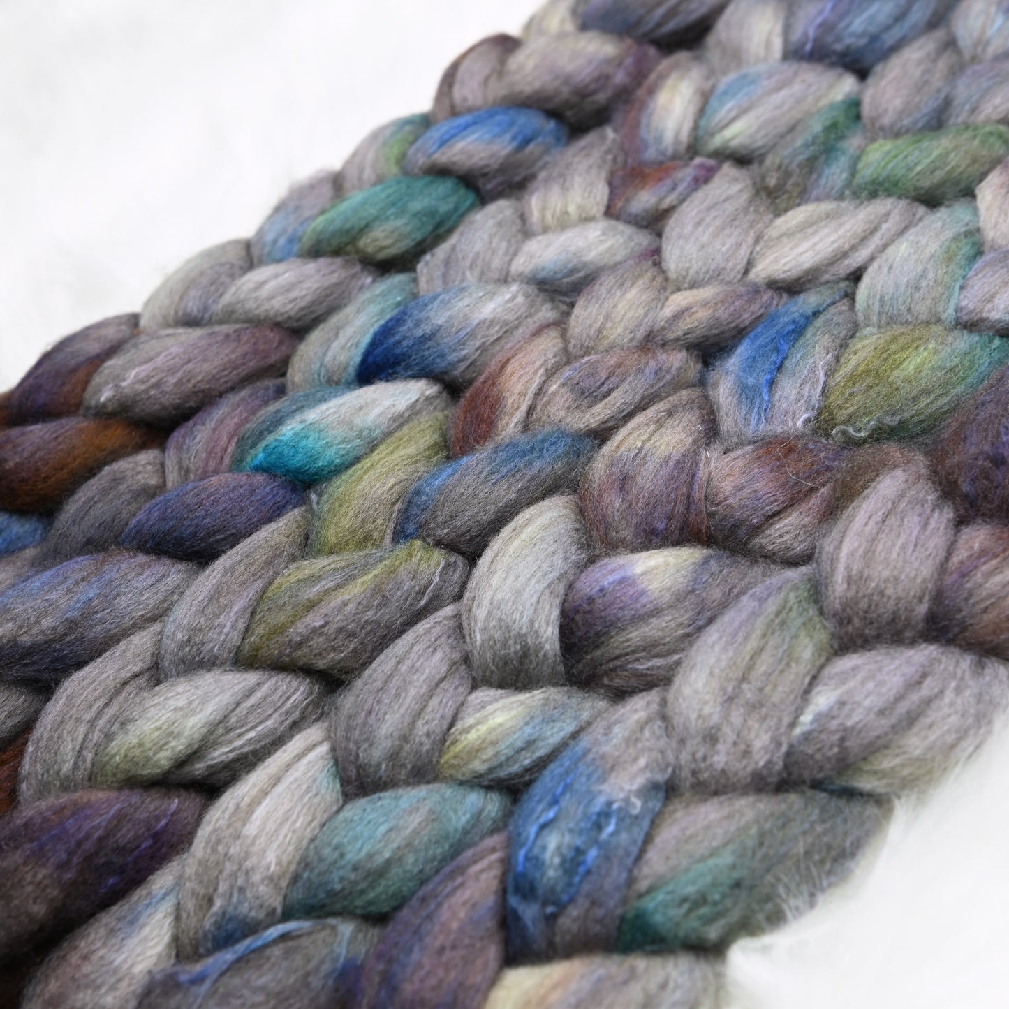 Crab Mentality on Hand Dyed Polwarth Wool Yak Silk Combed Top - 4 oz