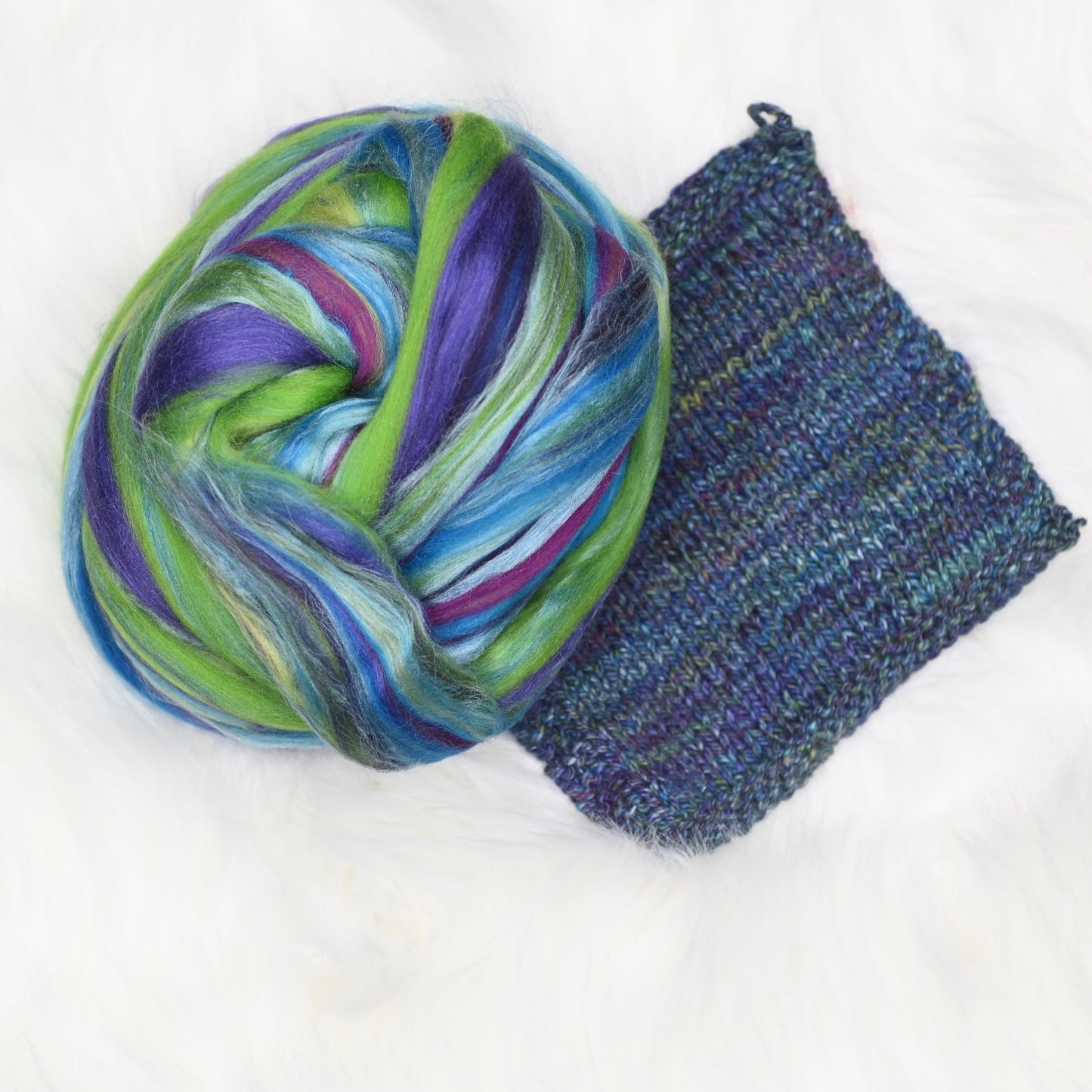 Peacockish Merino Silk Signature Blend Combed Top - 4 oz
