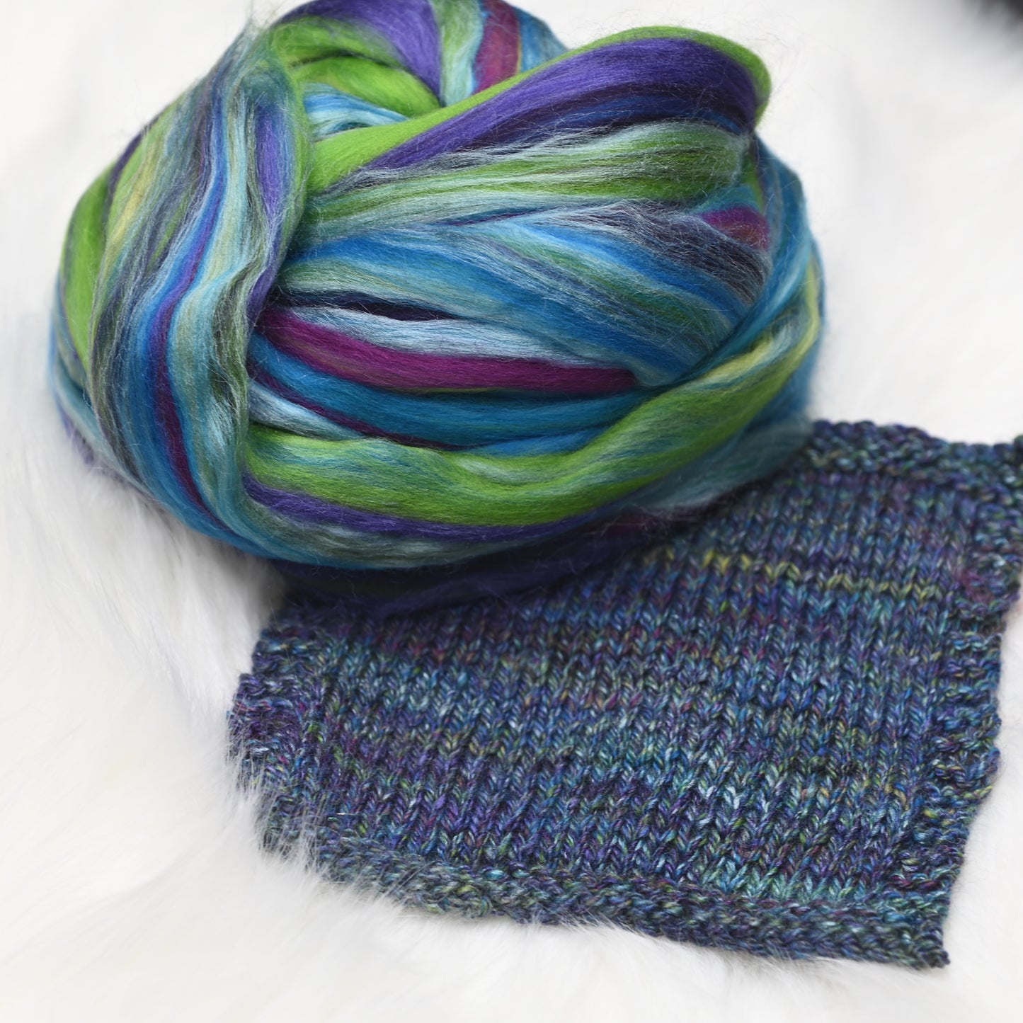Peacockish Merino Silk Signature Blend Combed Top - 4 oz