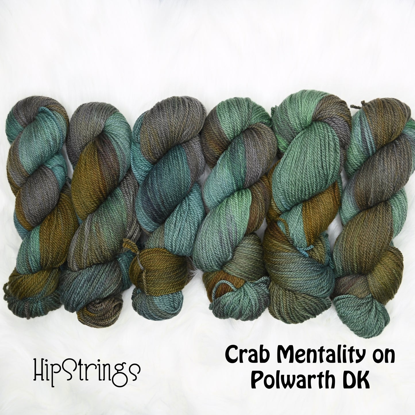 Crab Mentality on Hand Dyed Polwarth Wool DK yarn - 300 yd/100g