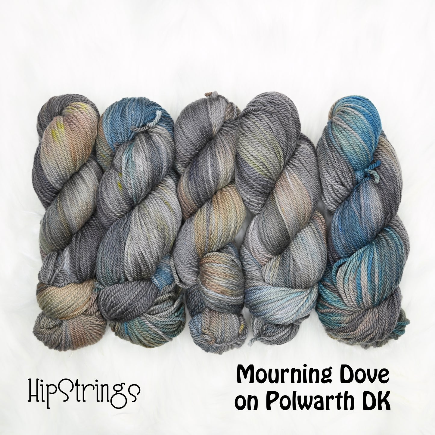 Mourning Dove on Hand Dyed Polwarth Wool DK yarn - 100g