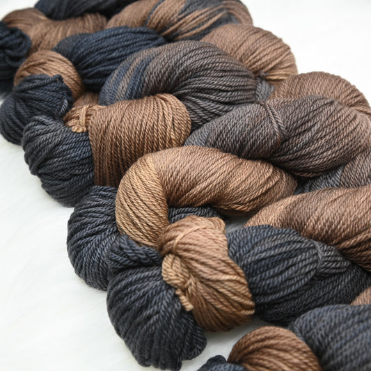 Plague Bear on Hand Dyed Polwarth Wool DK yarn - 300 yd/100g