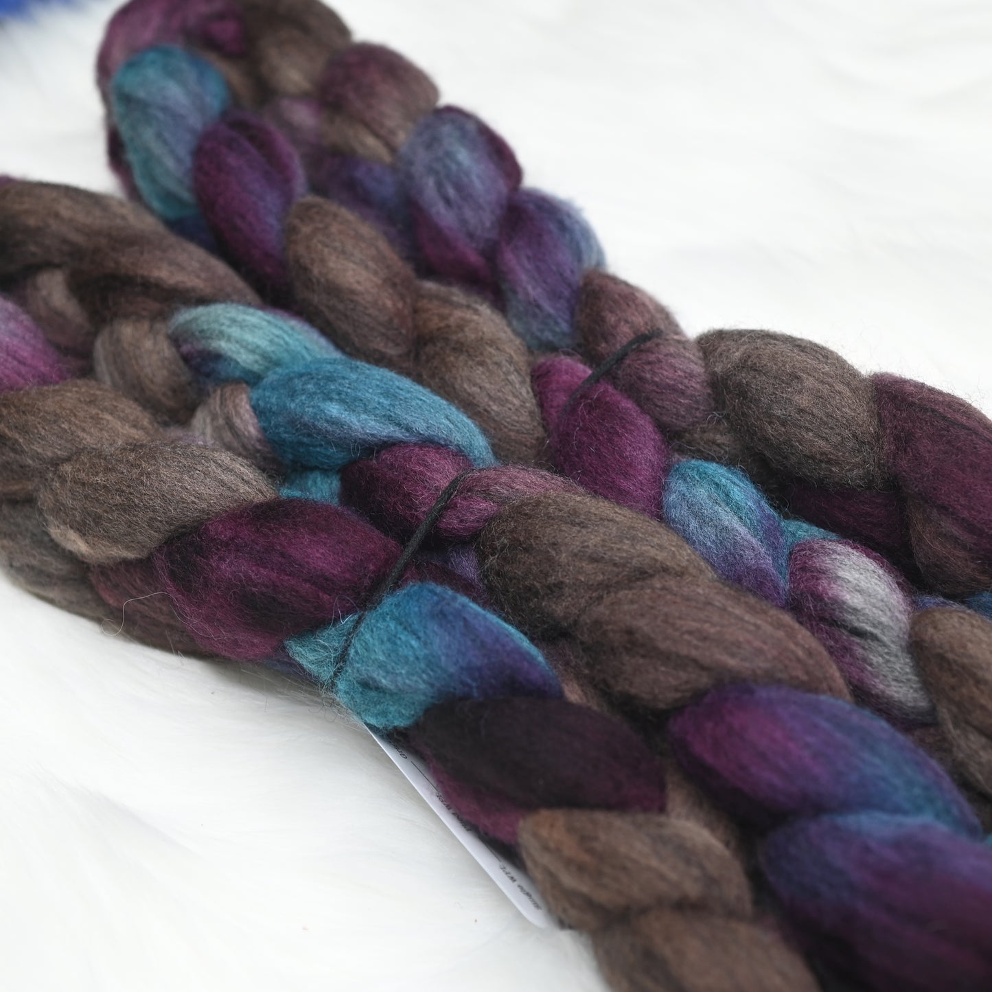 7 ate 9 on Hand Dyed 60/40 Polwarth Wool Yak Combed Top - 4 oz