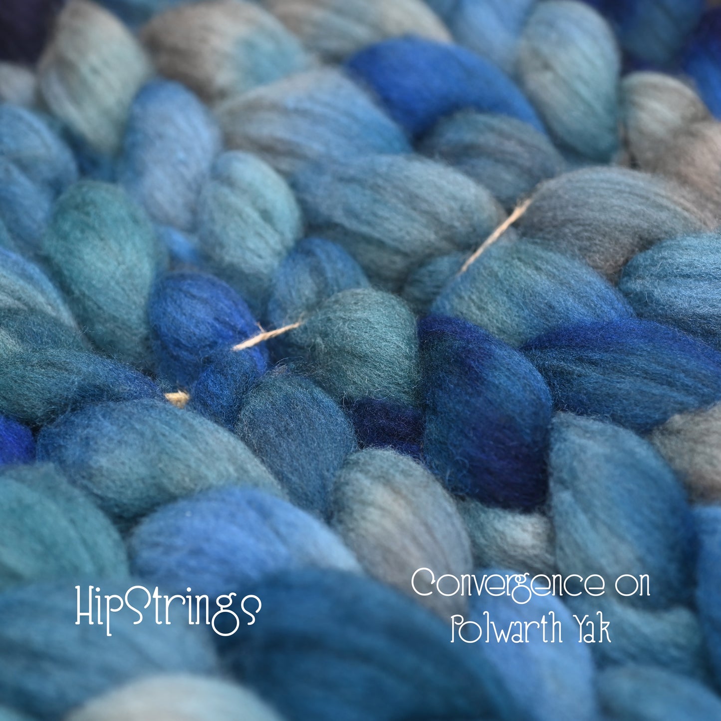 Convergence on Hand Dyed 60/40 Polwarth Wool Yak Combed Top - 4 oz