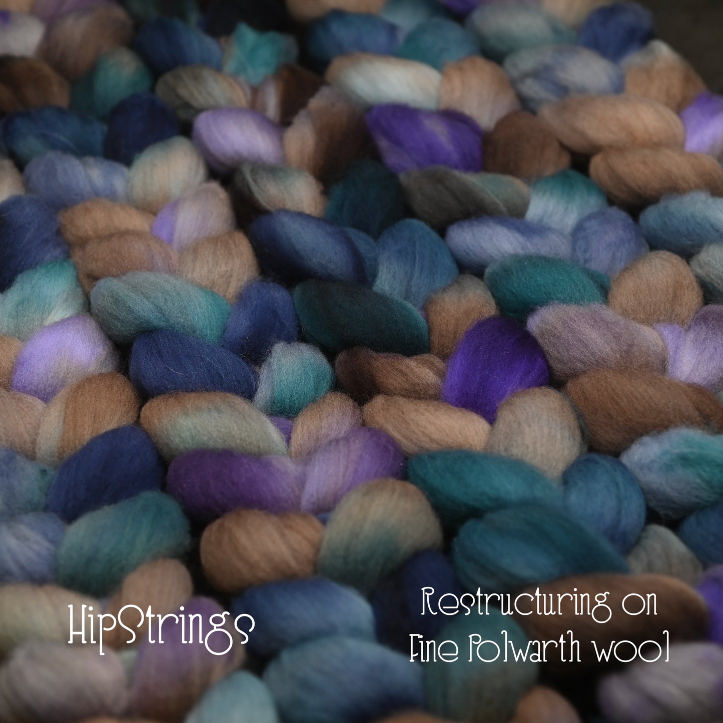 Restructuring on Hand Dyed Fine Polwarth Wool Combed Top - 4 oz