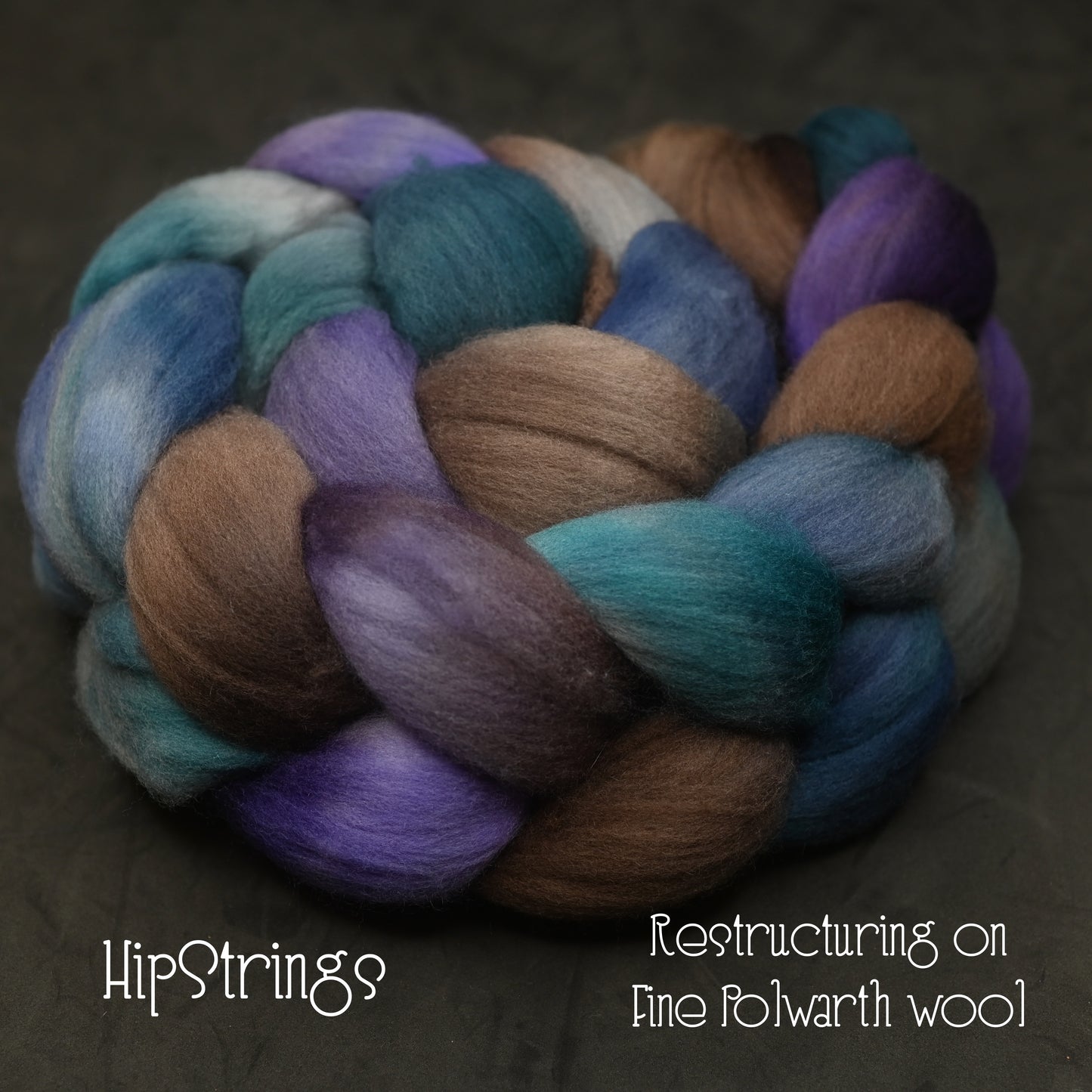 Restructuring on Hand Dyed Fine Polwarth Wool Combed Top - 4 oz