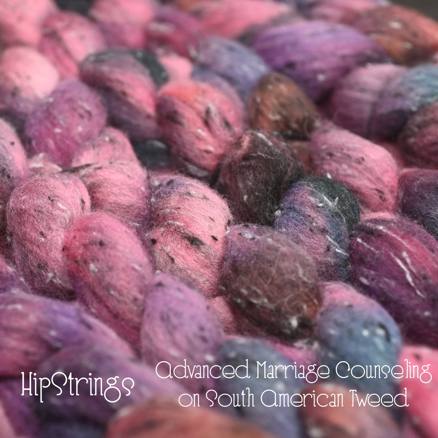 Advanced Marriage Counseling on Hand Dyed Tweed South American Wool Viscose Combed Top - 4 oz