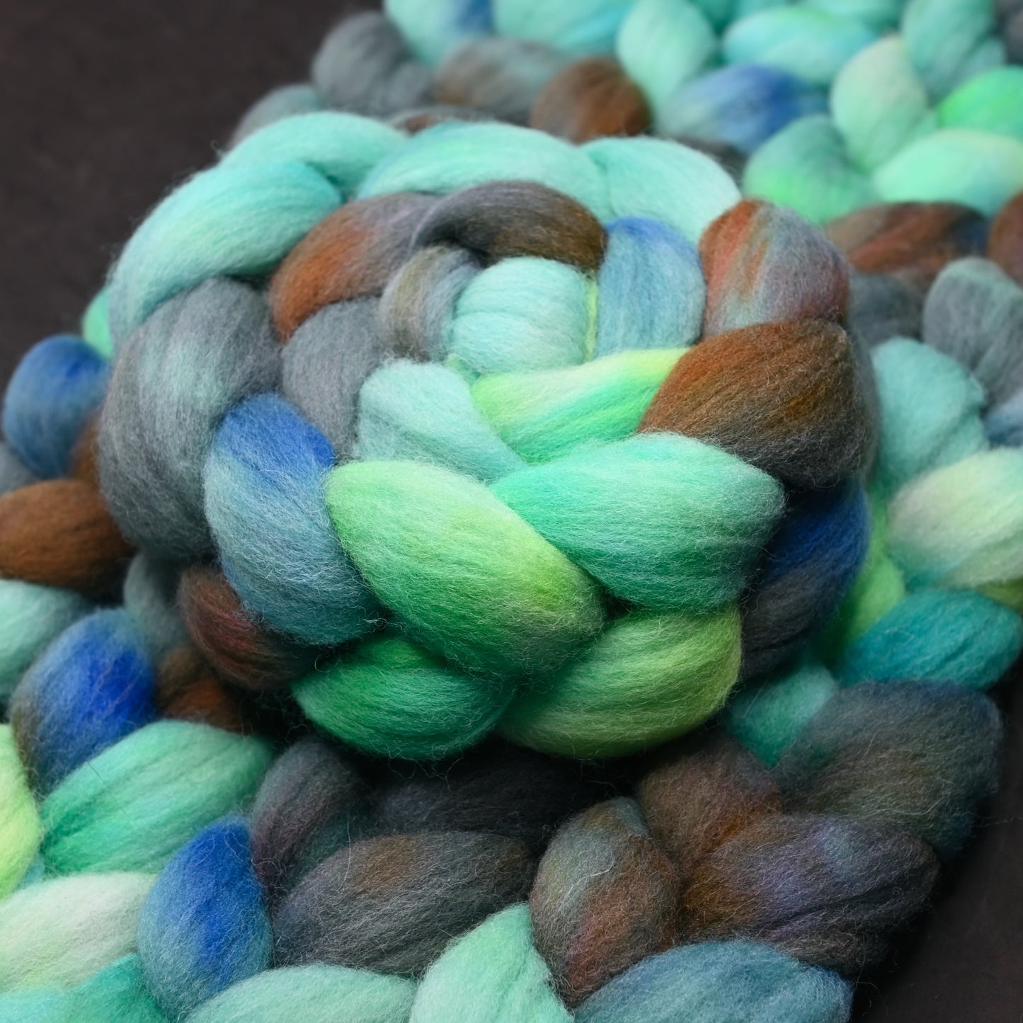 Crab Mentality on Hand Dyed Southdown/Dorset Horn/Bio-Nylon Combed Top - 4 oz