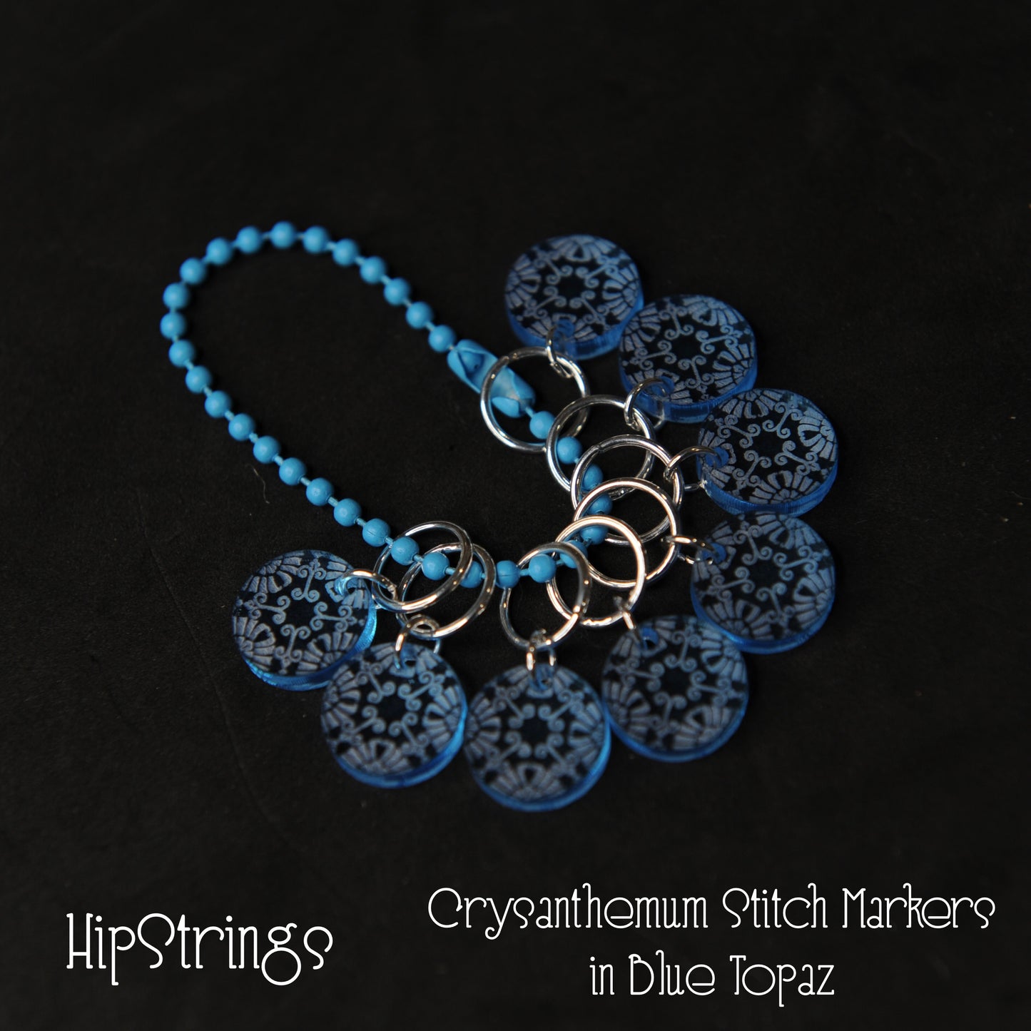 Crysanthemum Snagless Stitch Markers - Set of 8