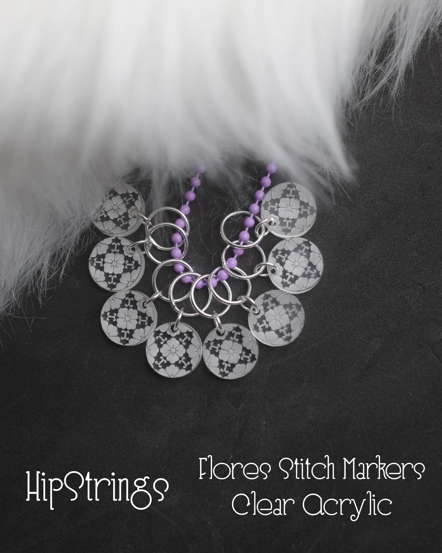 Flores Snagless Stitch Markers - Set of 8