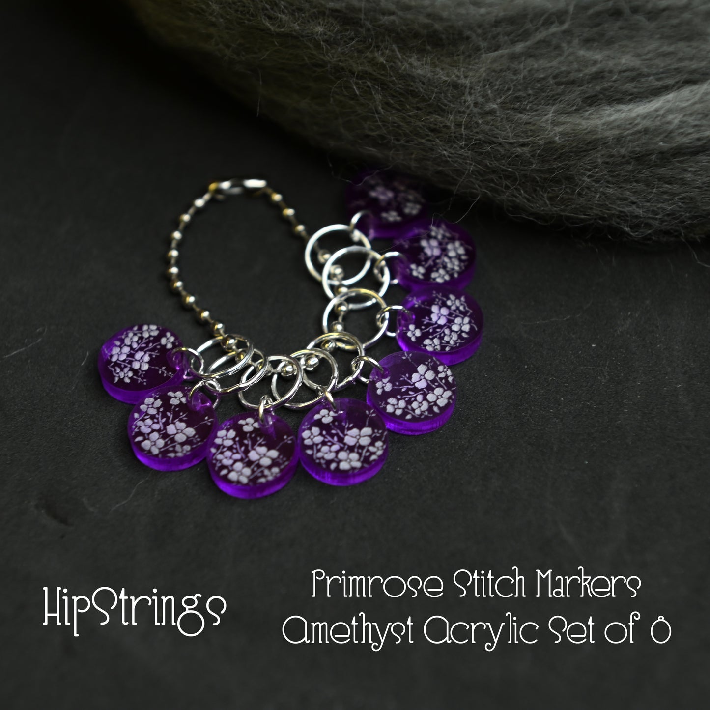 Primrose Snagless Stitch Markers - Set of 8