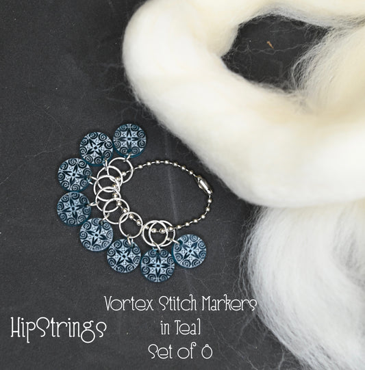 Vortex Snagless Stitch Markers - Set of 8