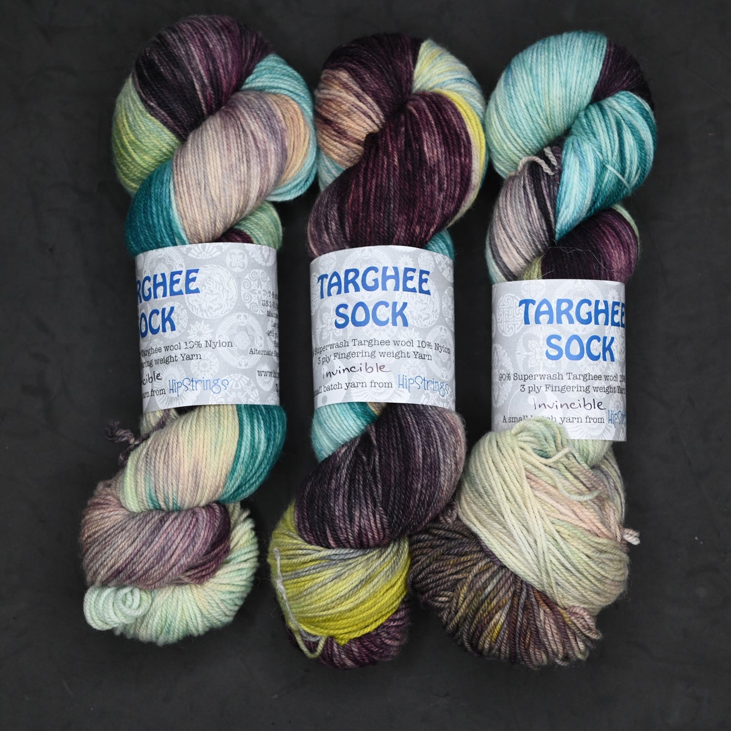Invincible on Hand Dyed SW Targhee Nylon Sock Yarn - 465 yd/115g