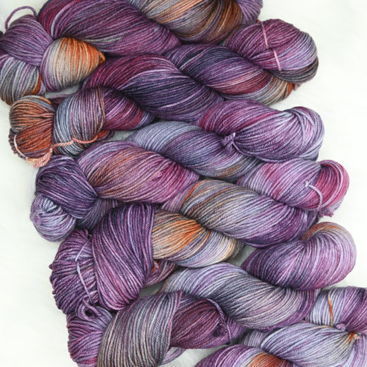 It's Complicated on Hand Dyed SW Targhee Nylon Sport Yarn - 100 g