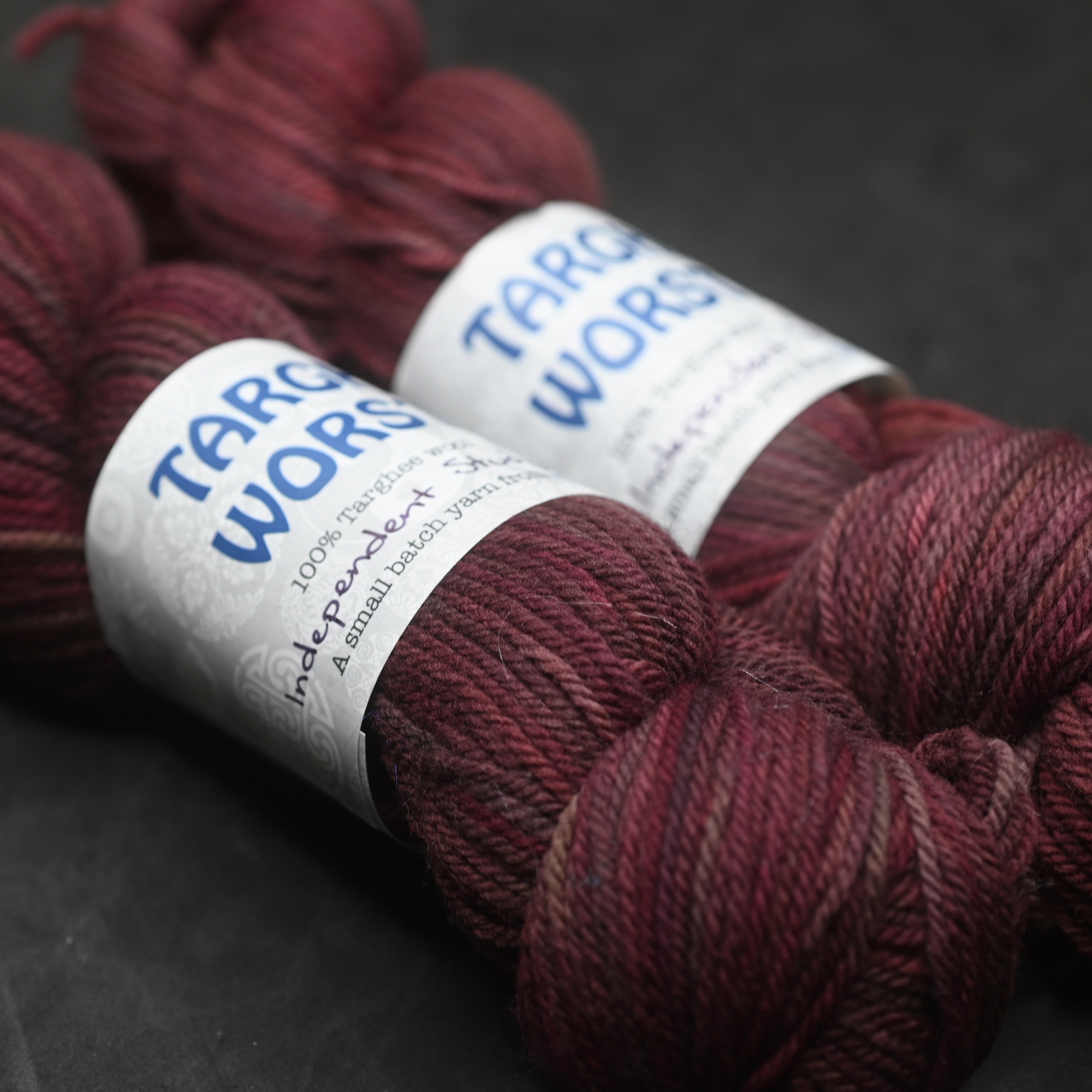 Independent Study in Merlot on Targhee Wool Worsted Yarn - 230 yd/100 g