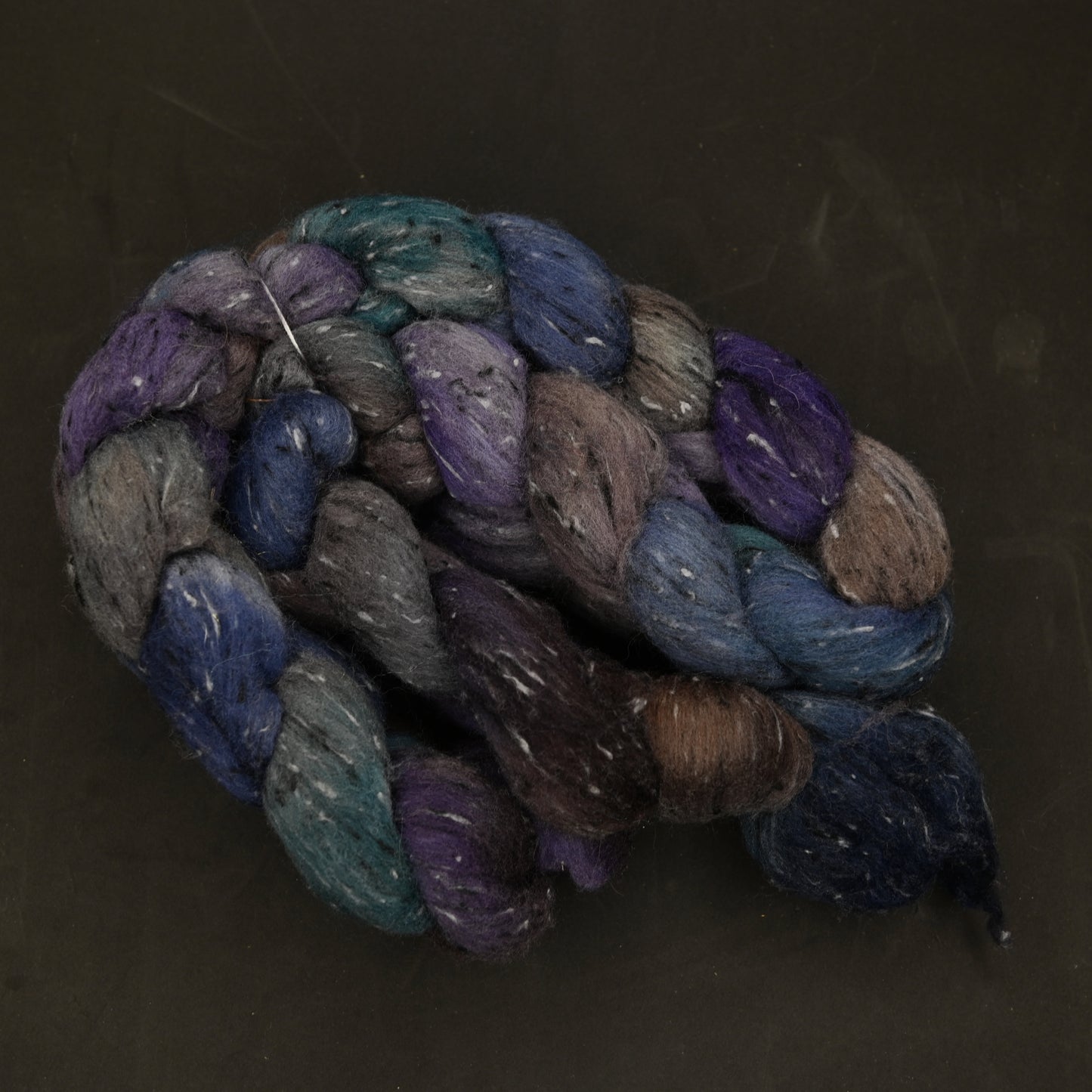 Restructuring on Hand Dyed Tweed South American Wool Viscose Combed Top - 4 oz
