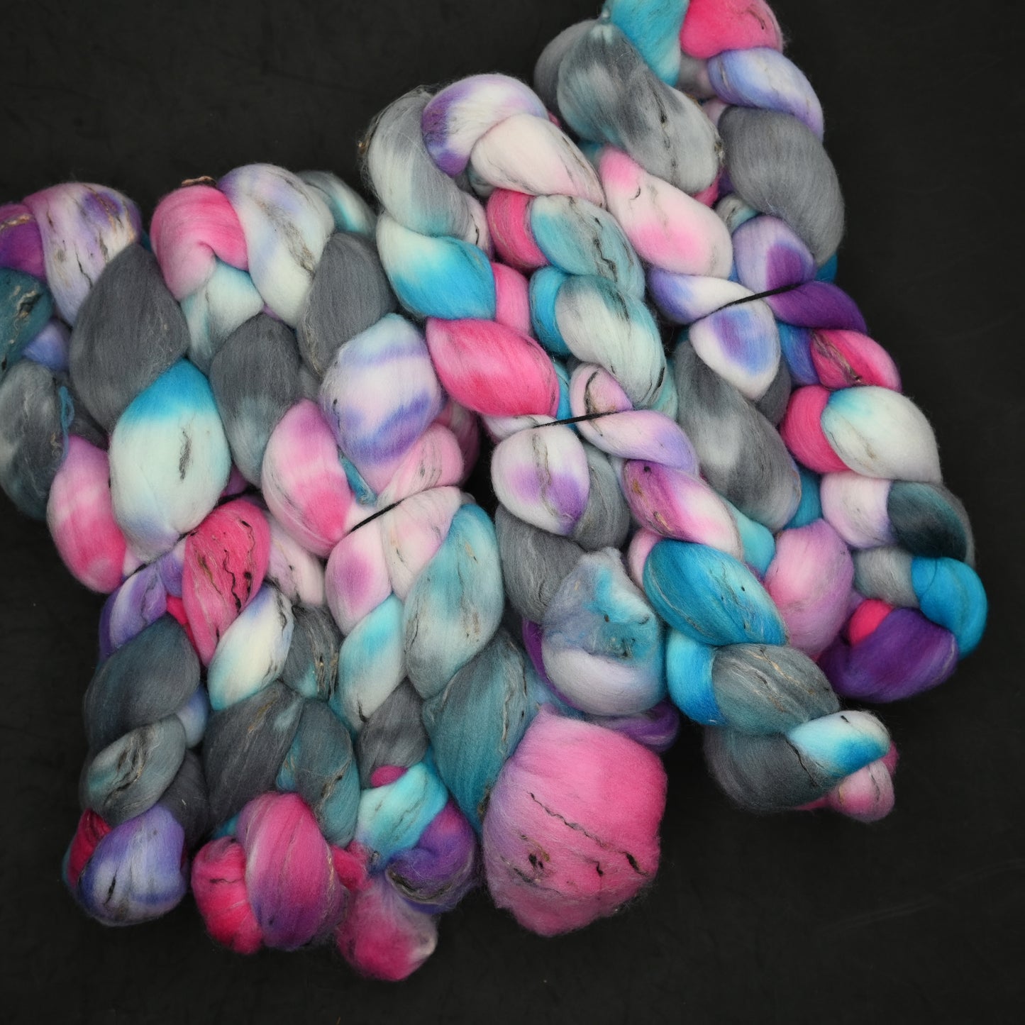Tweenager on Hand Dyed Shaniko Wool Tweed Combed Top - 4 oz
