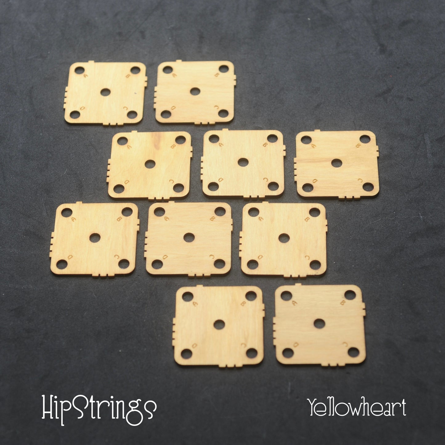 Hardwood Weaving Cards - Set of 10, 1.75 inches