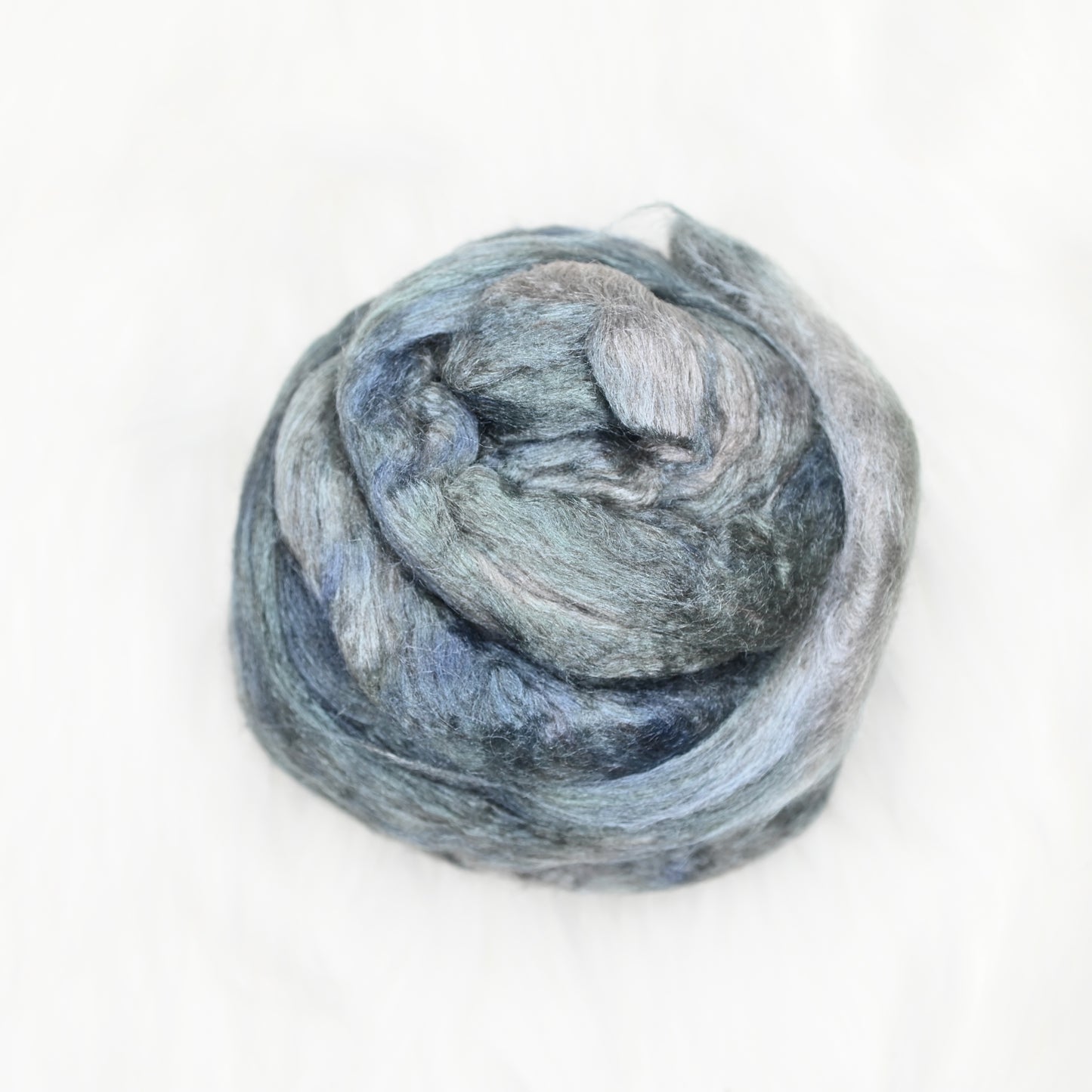 Shale on Hand Dyed Yak Silk Combed Top - 2 oz